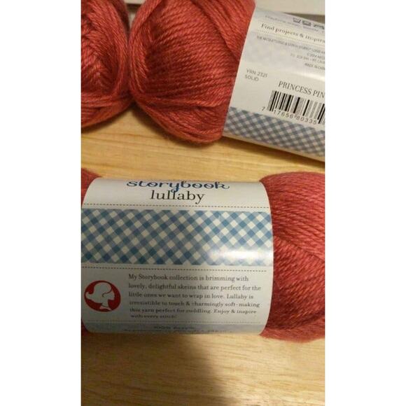 Stitch Studio Storybook Lullaby Princess Pink 420g acrylic yarn lot of 3 skeins - Picture 3 of 4